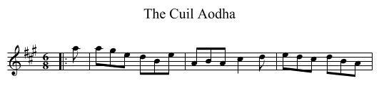 The Cuil Aodha - staff notation