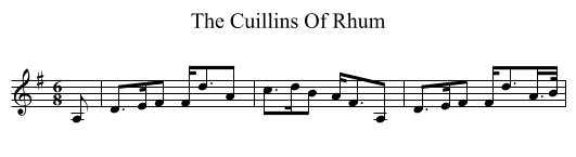 The Cuillins Of Rhum - staff notation