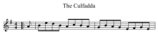 The Culfadda - staff notation