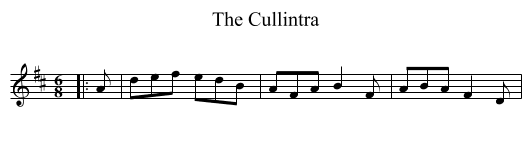 The Cullintra - staff notation
