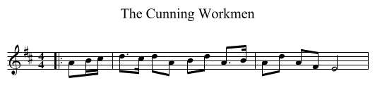 The Cunning Workmen - staff notation