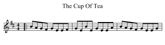 The Cup Of Tea - staff notation