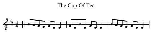 The Cup Of Tea - staff notation