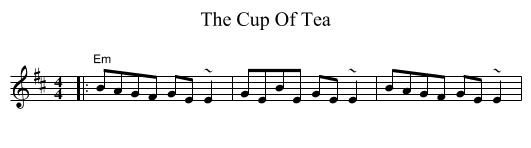 The Cup Of Tea - staff notation