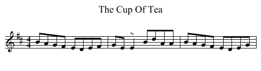The Cup Of Tea - staff notation