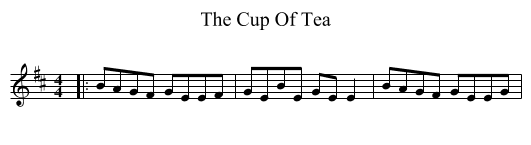 The Cup Of Tea - staff notation