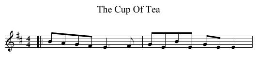 The Cup Of Tea - staff notation