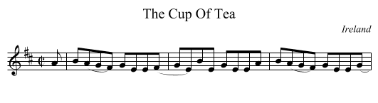 The Cup Of Tea - staff notation