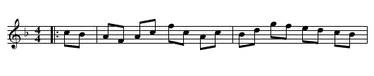 The Cupido Hornpipe - staff notation