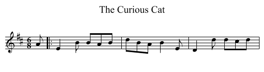 The Curious Cat - staff notation