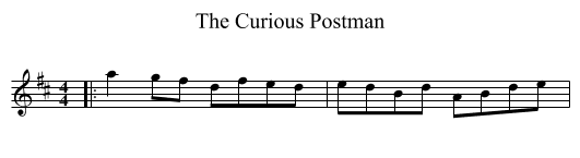 The Curious Postman - staff notation