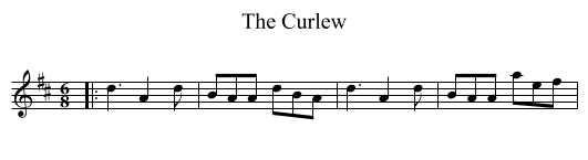 The Curlew - staff notation