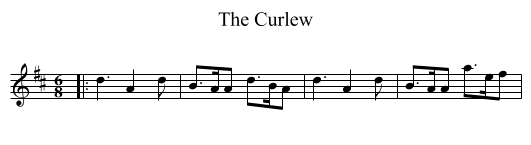The Curlew - staff notation