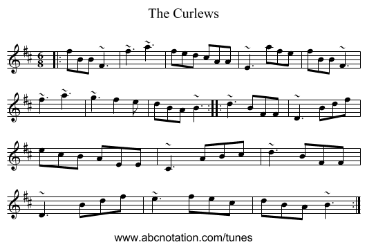 The Curlews - staff notation