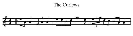 The Curlews - staff notation