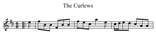 The Curlews - staff notation