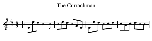 The Currachman - staff notation