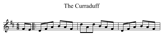 The Curraduff - staff notation