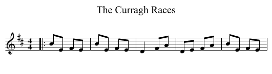 The Curragh Races - staff notation