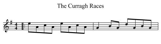 The Curragh Races - staff notation