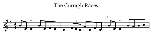 The Curragh Races - staff notation