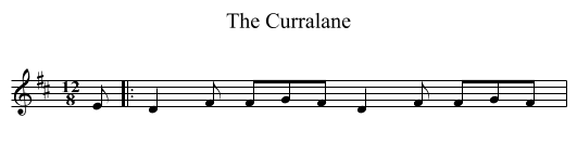 The Curralane - staff notation
