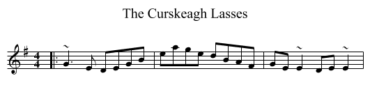 The Curskeagh Lasses - staff notation
