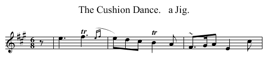 The Cushion Dance.   a Jig. - staff notation