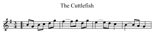 The Cuttlefish - staff notation