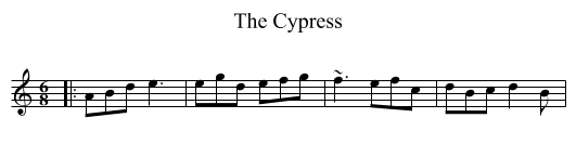 The Cypress - staff notation