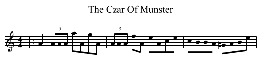 The Czar Of Munster - staff notation