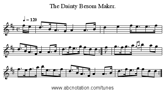 The Dainty Besom Maker. - staff notation