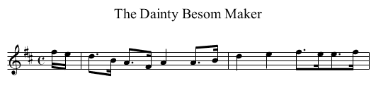 The Dainty Besom Maker - staff notation