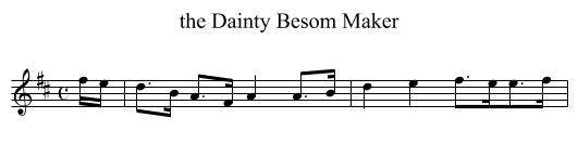 the Dainty Besom Maker - staff notation