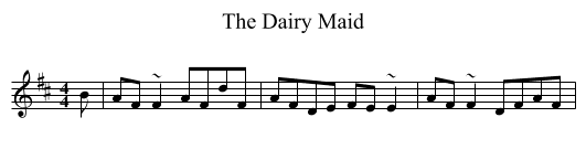 The Dairy Maid - staff notation