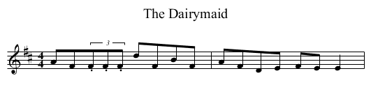 The Dairymaid - staff notation