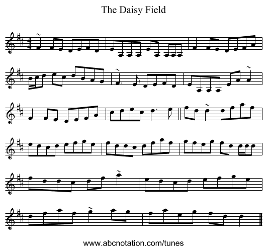 The Daisy Field - staff notation
