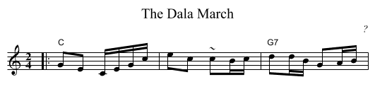 The Dala March - staff notation