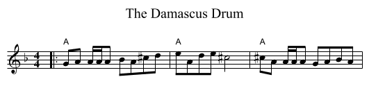 The Damascus Drum - staff notation