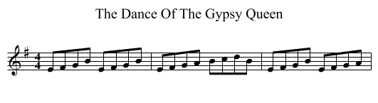 The Dance Of The Gypsy Queen - staff notation
