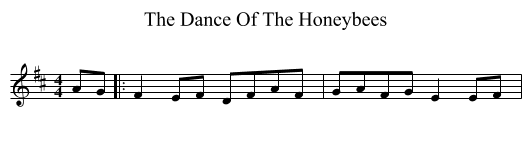 The Dance Of The Honeybees - staff notation