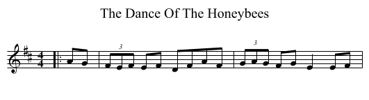 The Dance Of The Honeybees - staff notation