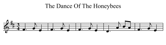 The Dance Of The Honeybees - staff notation