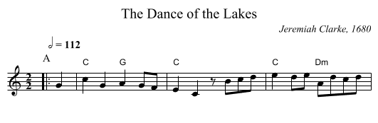 The Dance of the Lakes - staff notation