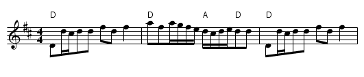 The Dance of the Polygon - staff notation