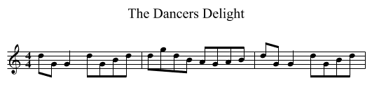 The Dancers Delight - staff notation