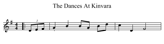 The Dances At Kinvara - staff notation