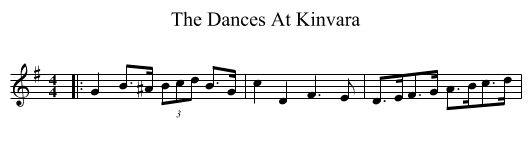 The Dances At Kinvara - staff notation