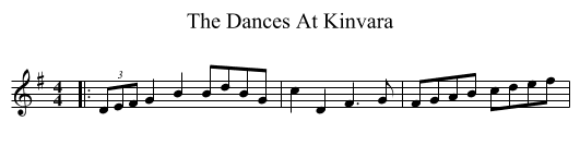 The Dances At Kinvara - staff notation