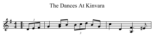 The Dances At Kinvara - staff notation